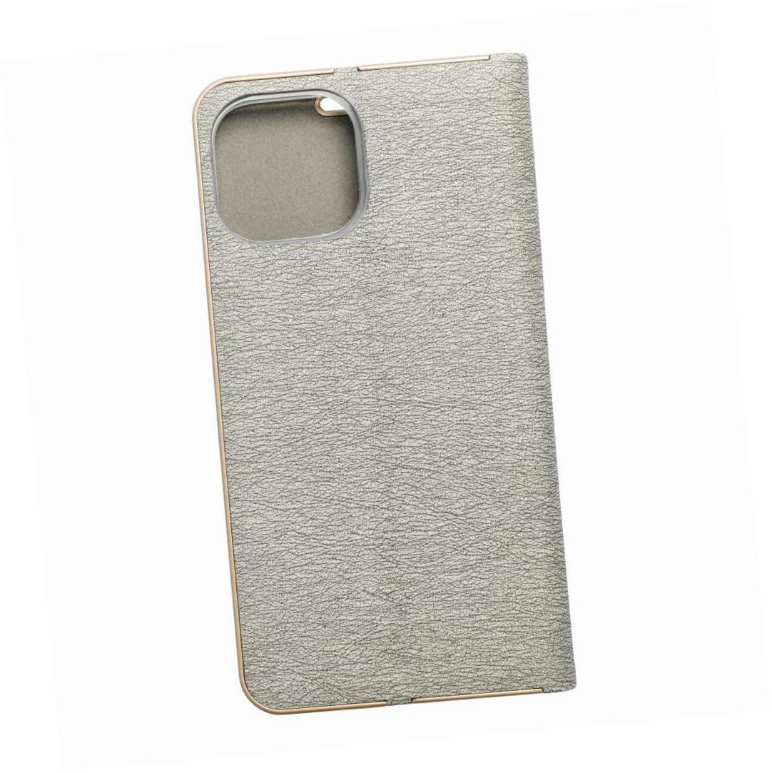 Etui zamykane z klapką i magnesem Vennus Book srebrny Apple iPhone 14 Pro Max Etui zamykane z klapką i magnesem Vennus Book srebrny Apple iPhone 14 Pro Max