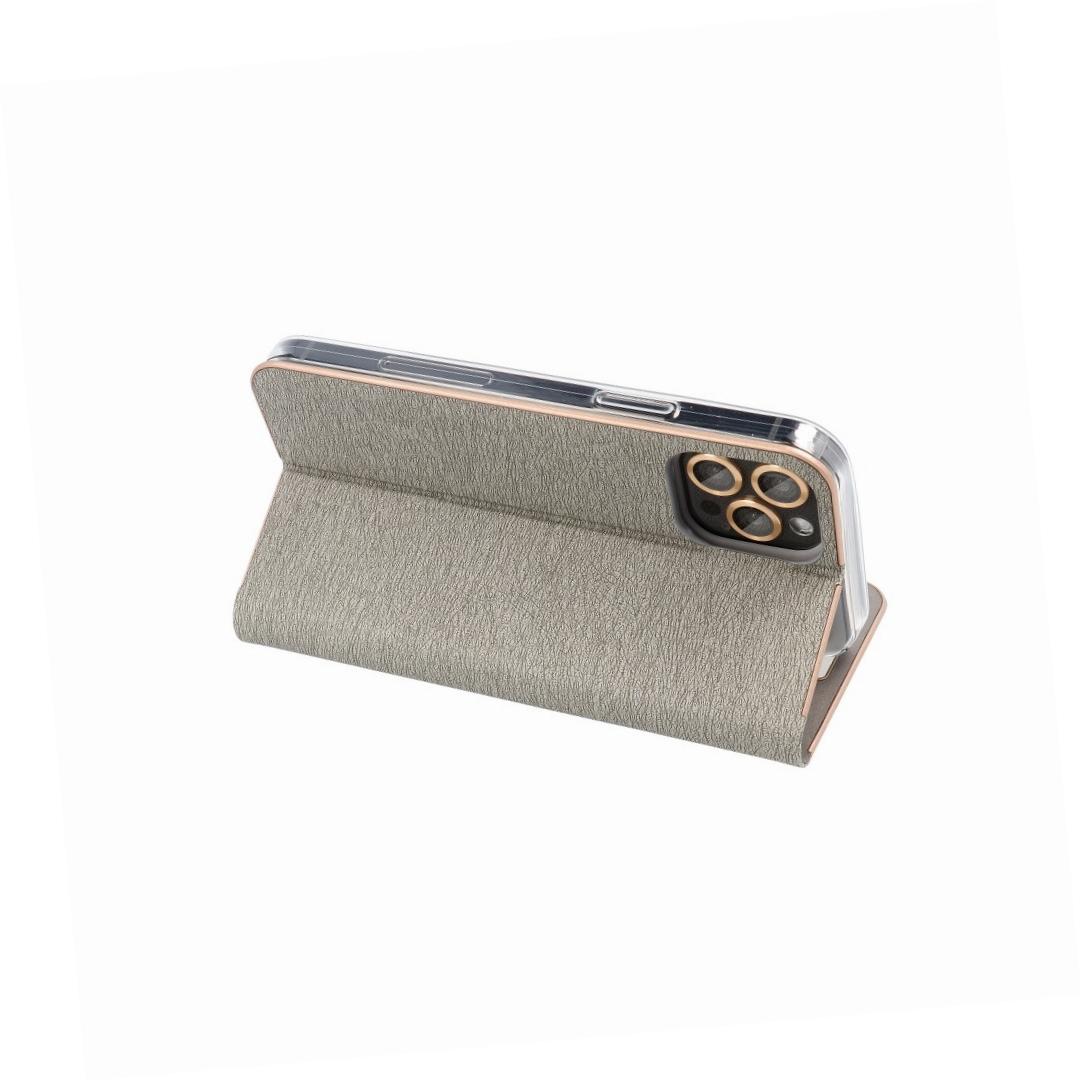 Etui zamykane z klapk� i magnesem Vennus Book srebrny Samsung Galaxy M22