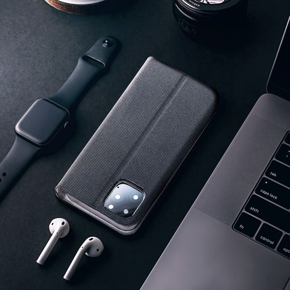 Etui zamykane z klapk i magnesem Vennus Sensitive Book czarny Apple iPhone SE 2020 / 8