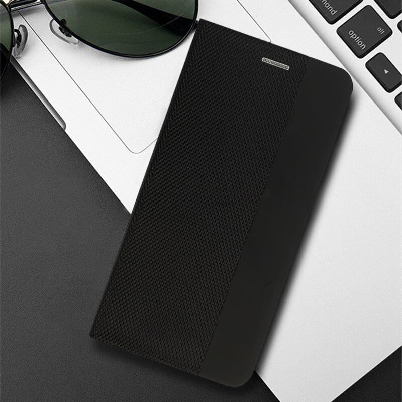 Etui zamykane z klapk i magnesem Vennus Sensitive Book czarny Apple iPhone SE 2020 / 7