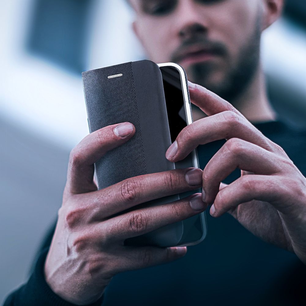 Pokrowiec Vennus Sensitive Book czarny Samsung Galaxy S25 FE / 8
