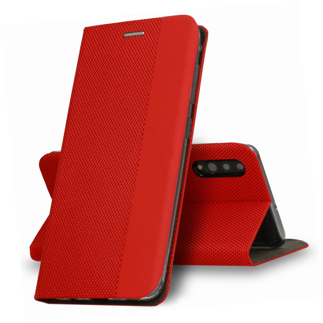 Etui zamykane z klapk i magnesem Vennus Sensitive Book czerwony Huawei Y7P