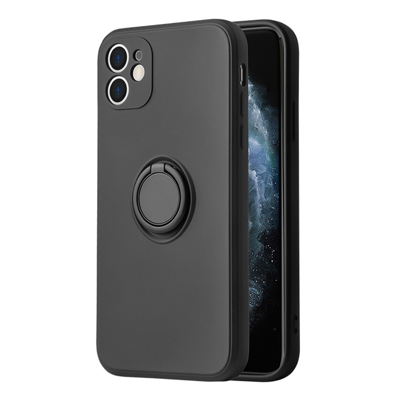 Pokrowiec Vennus Silicone Ring czarny Apple iPhone SE 2020