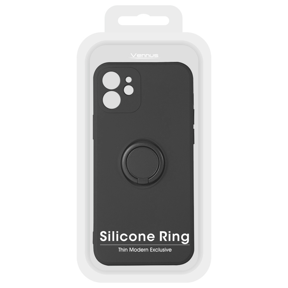 Pokrowiec Vennus Silicone Ring czarny Xiaomi Redmi 10 / 2