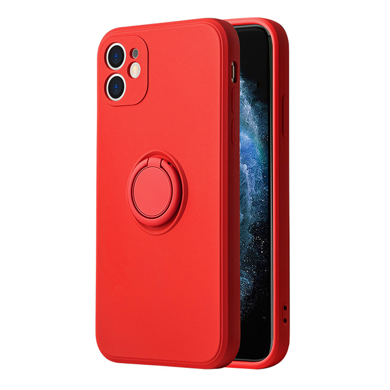 Pokrowiec Vennus Silicone Ring czerwony Apple iPhone 12 Pro