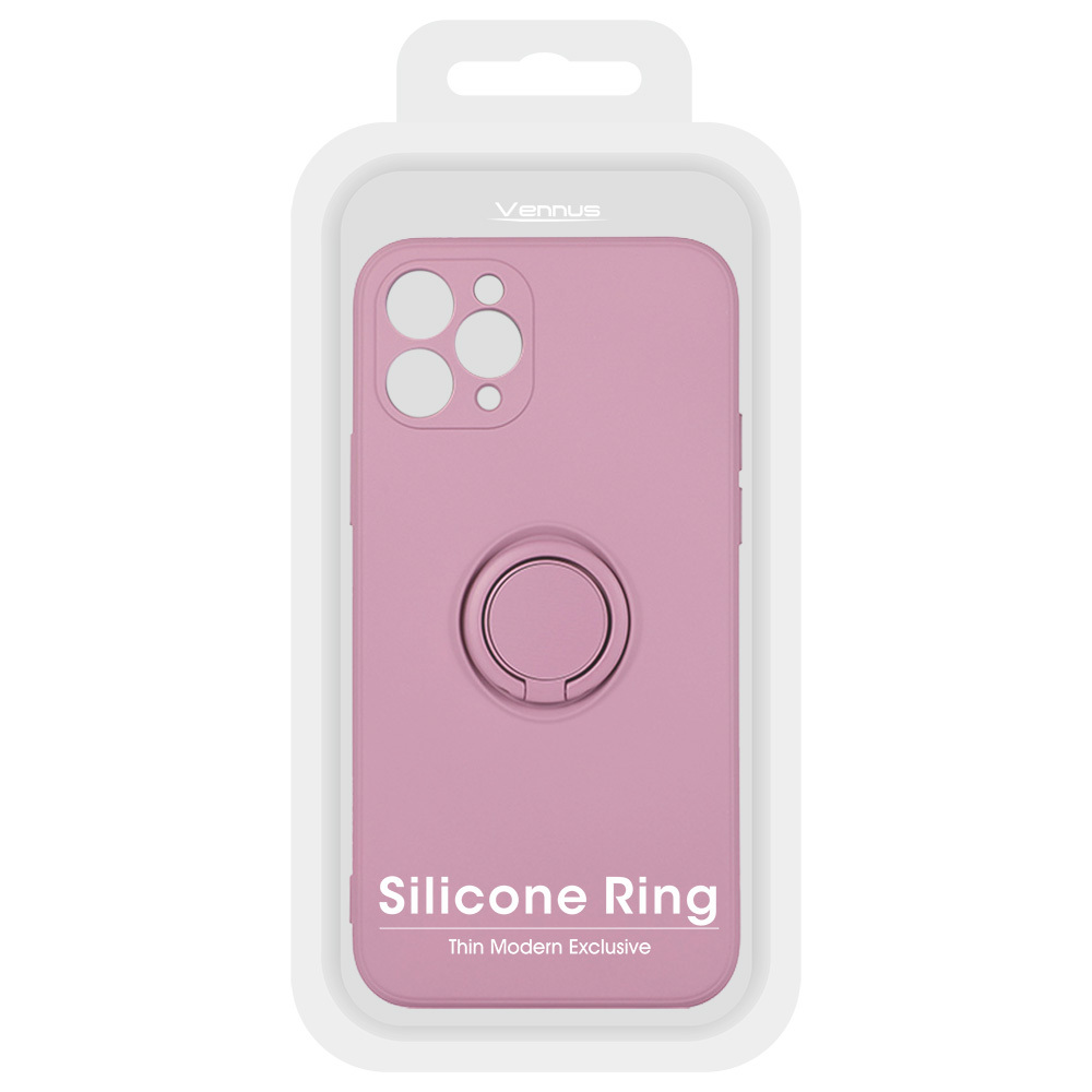 Pokrowiec Vennus Silicone Ring fioletowy Apple iPhone SE 2022 / 11