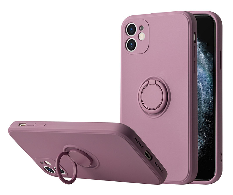 Pokrowiec Vennus Silicone Ring fioletowy Apple iPhone X / 2