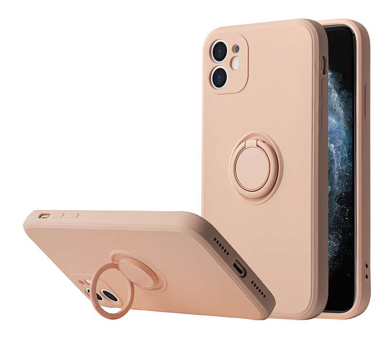 Pokrowiec Vennus Silicone Ring jasnorowy Apple iPhone SE 2020 / 2
