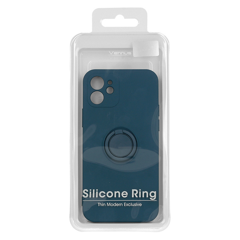 Pokrowiec Vennus Silicone Ring niebieski Apple iPhone 12 Pro / 11