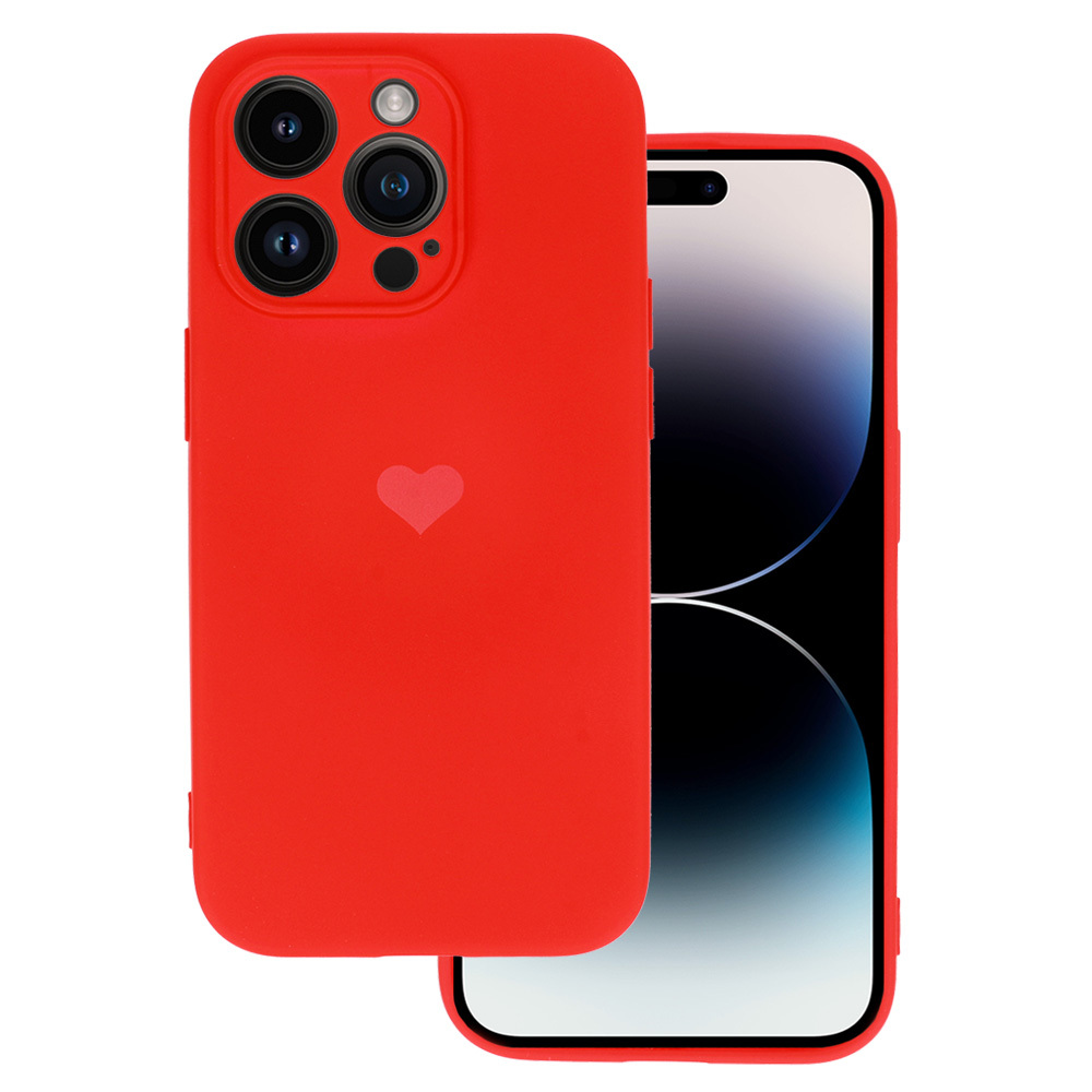 Pokrowiec Vennus Silicone Serce czerwony Apple iPhone 14