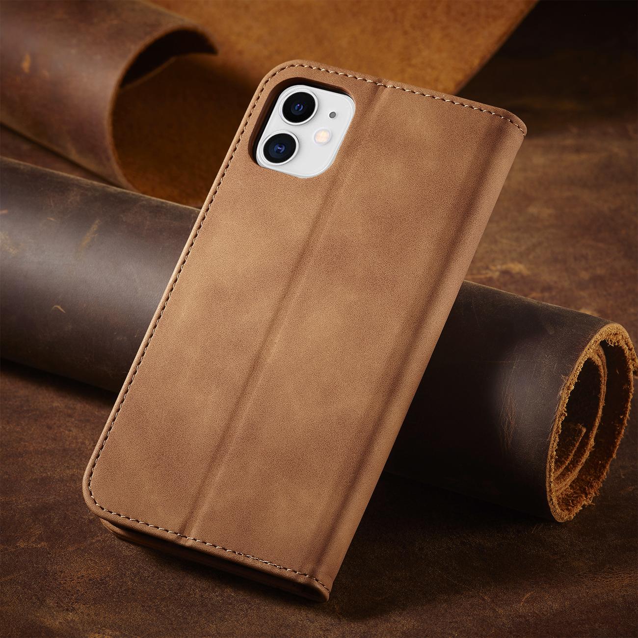 Pokrowiec Wallet Magnet br�zowy Apple iPhone 12 / 10