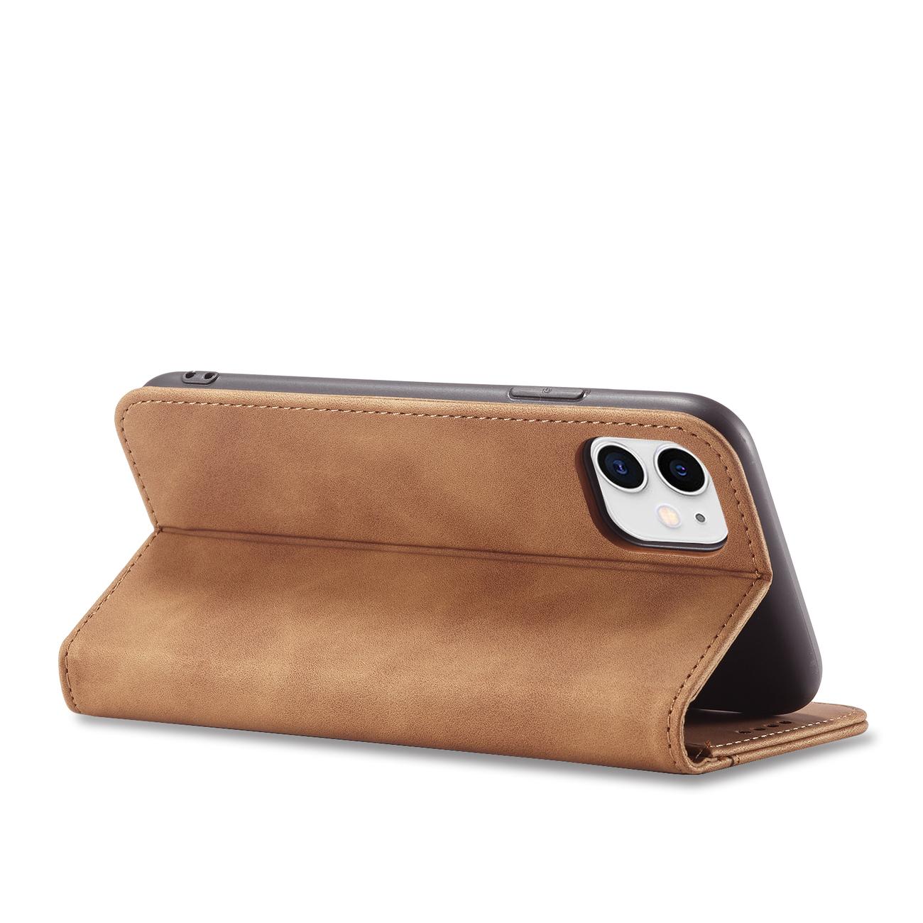 Pokrowiec Wallet Magnet br�zowy Apple iPhone 12 / 7