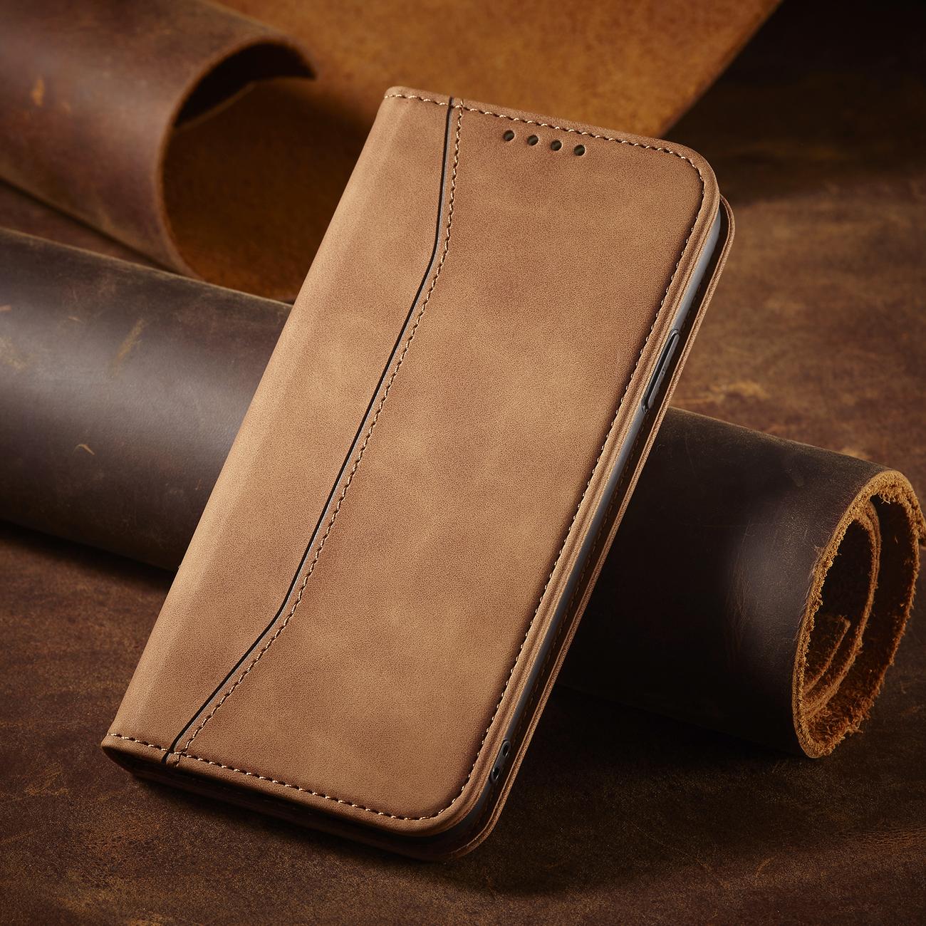 Pokrowiec Wallet Magnet br�zowy Apple iPhone 12 / 9