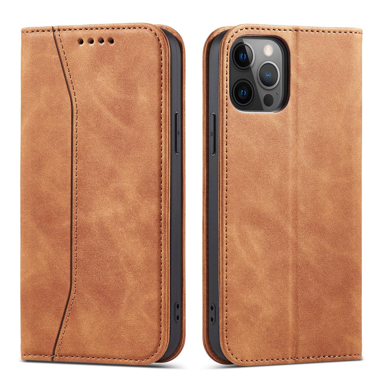 Pokrowiec Wallet Magnet brązowy Apple iPhone 12 Pro Pokrowiec Wallet Magnet brązowy Apple iPhone 12 Pro