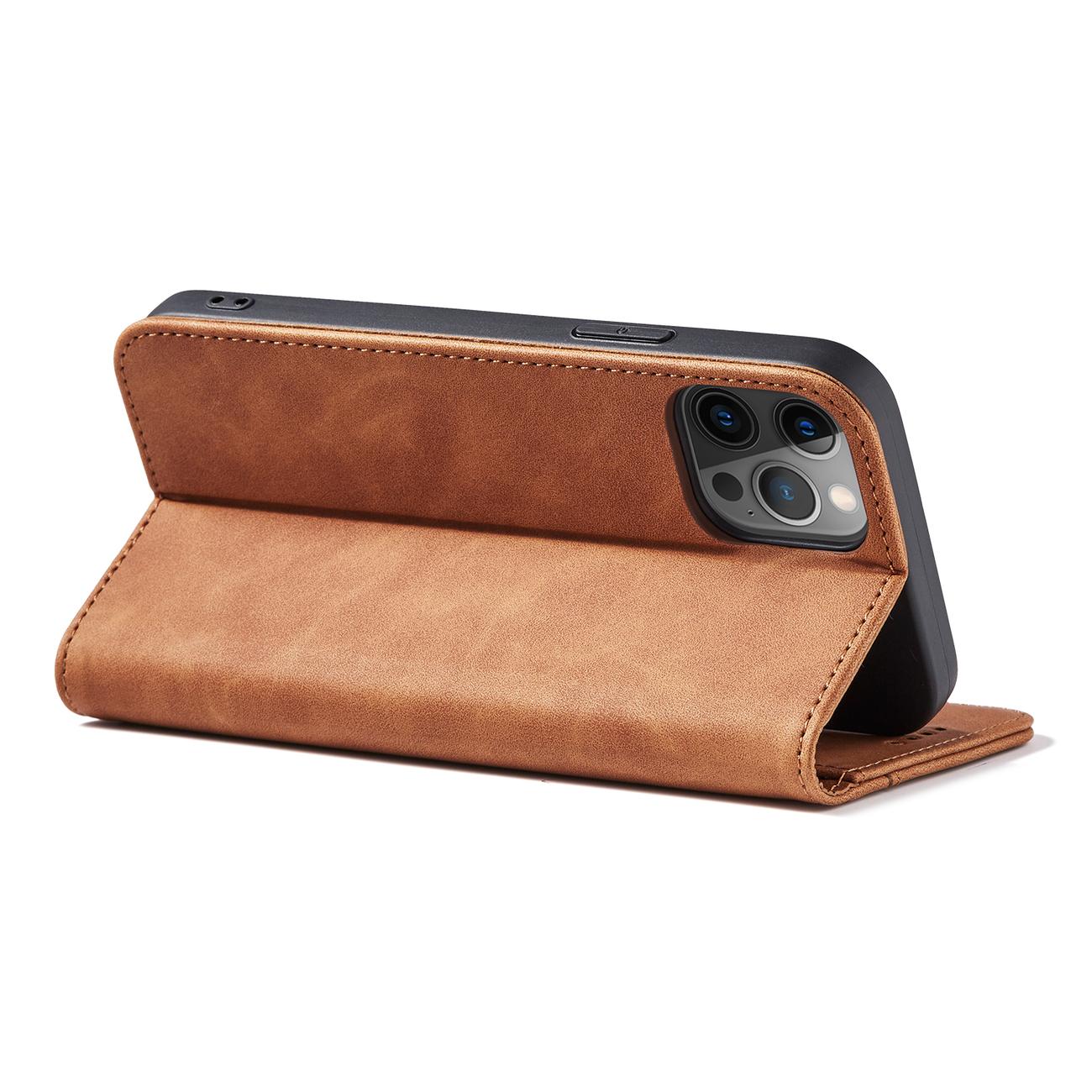 Pokrowiec Wallet Magnet brązowy Apple iPhone 12 Pro / 10 Pokrowiec Wallet Magnet brązowy Apple iPhone 12 Pro / 10