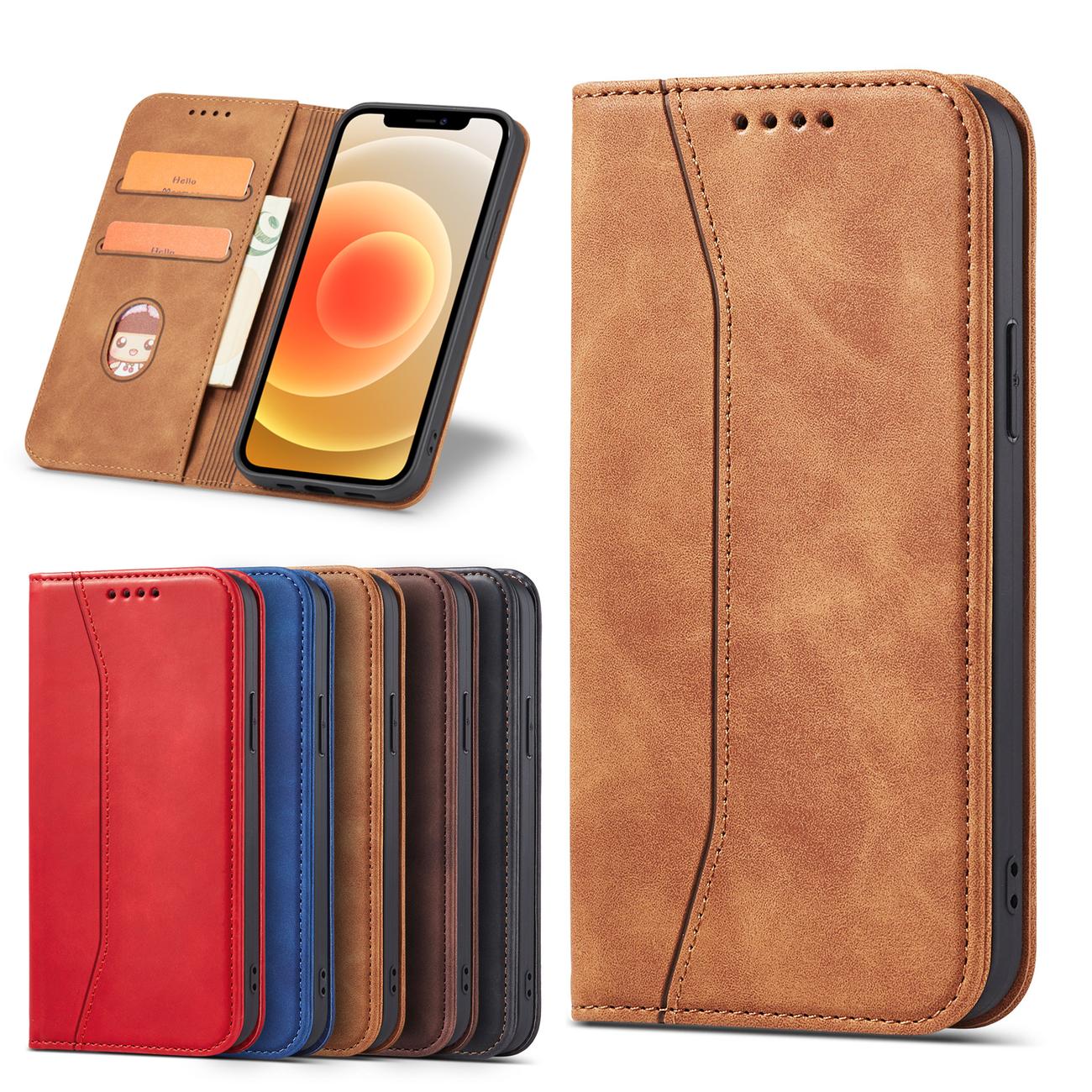Pokrowiec Wallet Magnet brązowy Apple iPhone 12 Pro / 4 Pokrowiec Wallet Magnet brązowy Apple iPhone 12 Pro / 4