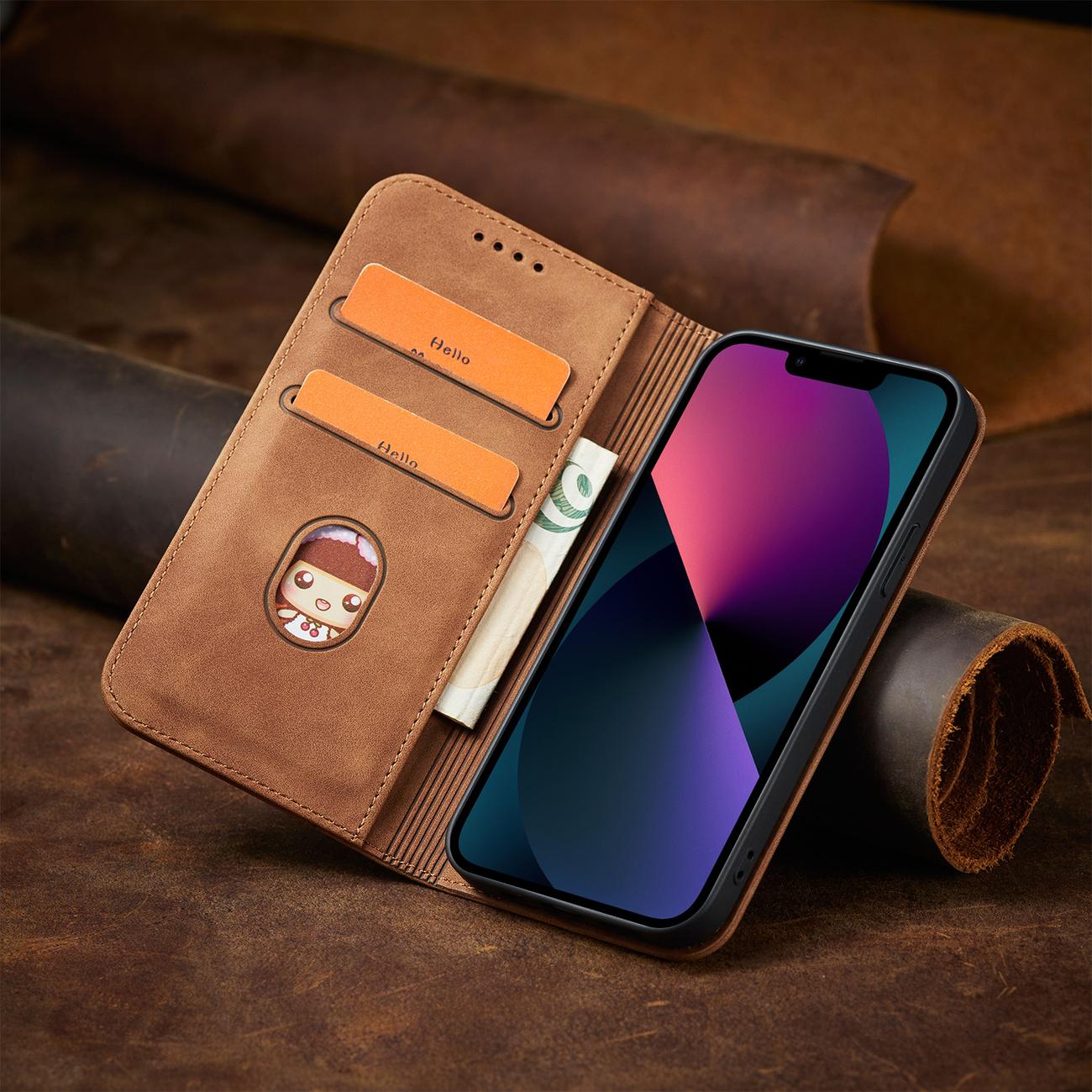 Pokrowiec Wallet Magnet brązowy Apple iPhone 13 / 10 Pokrowiec Wallet Magnet brązowy Apple iPhone 13 / 10