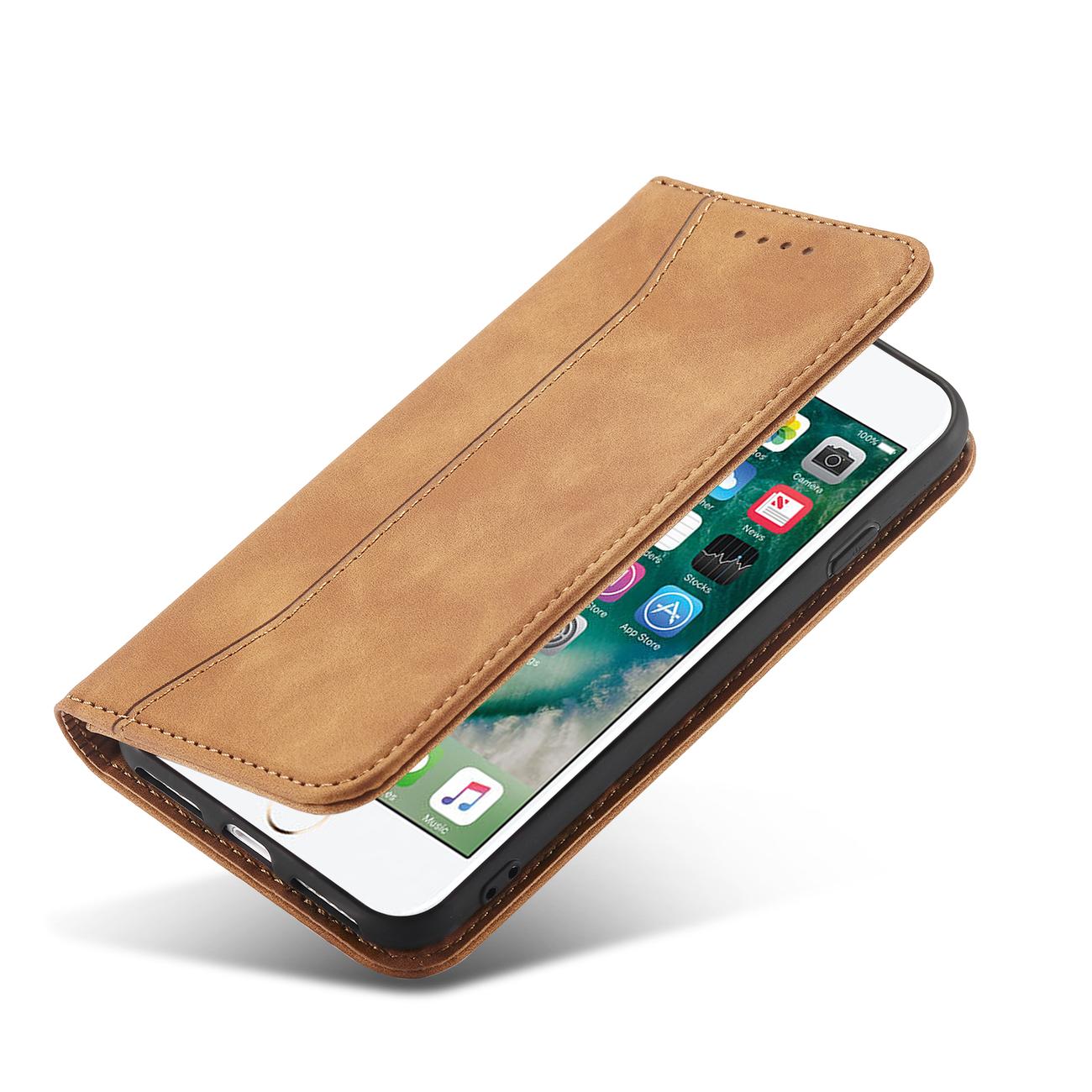 Pokrowiec Wallet Magnet brązowy Apple iPhone 7 / 5 Pokrowiec Wallet Magnet brązowy Apple iPhone 7 / 5