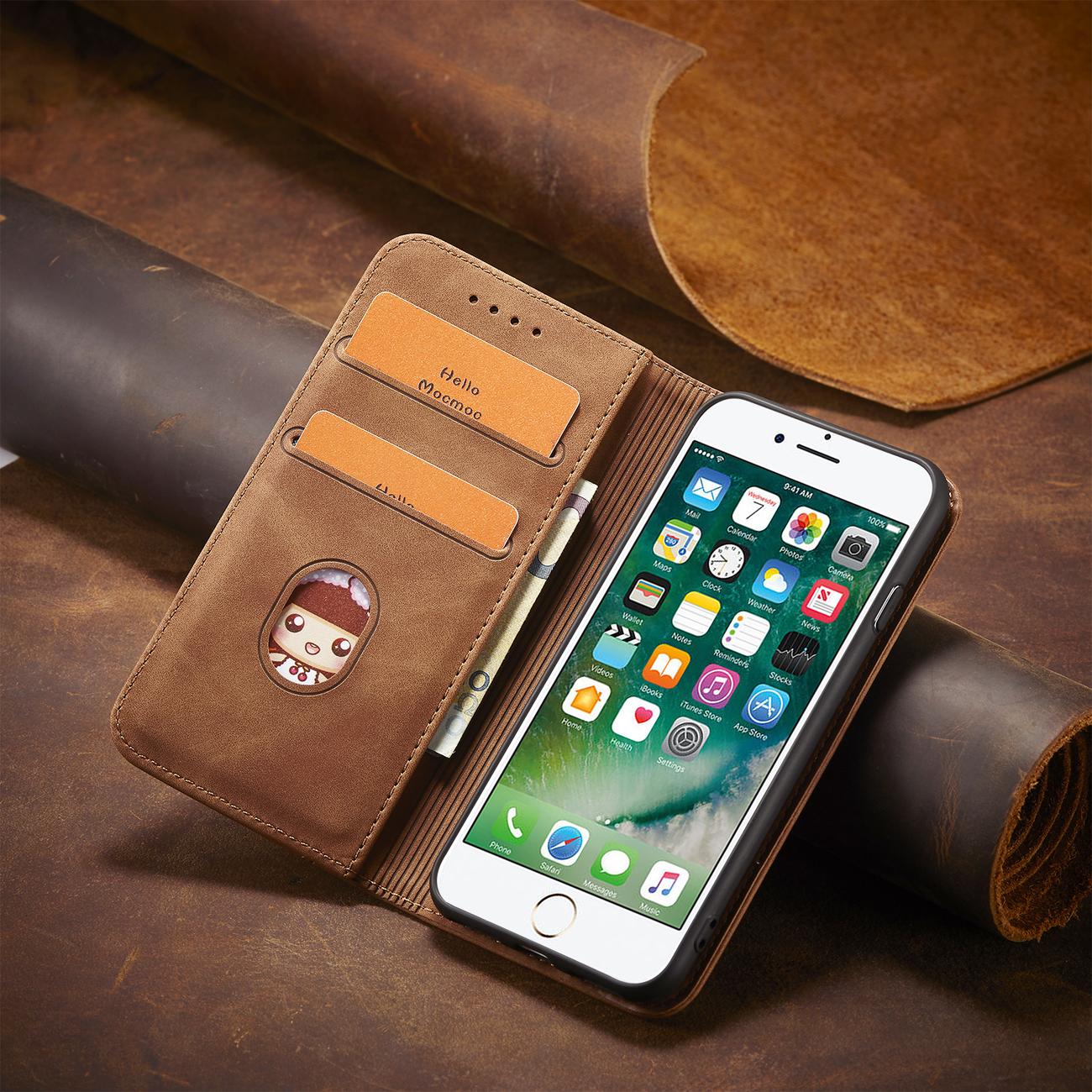 Pokrowiec Wallet Magnet br�zowy Apple iPhone 8 / 12