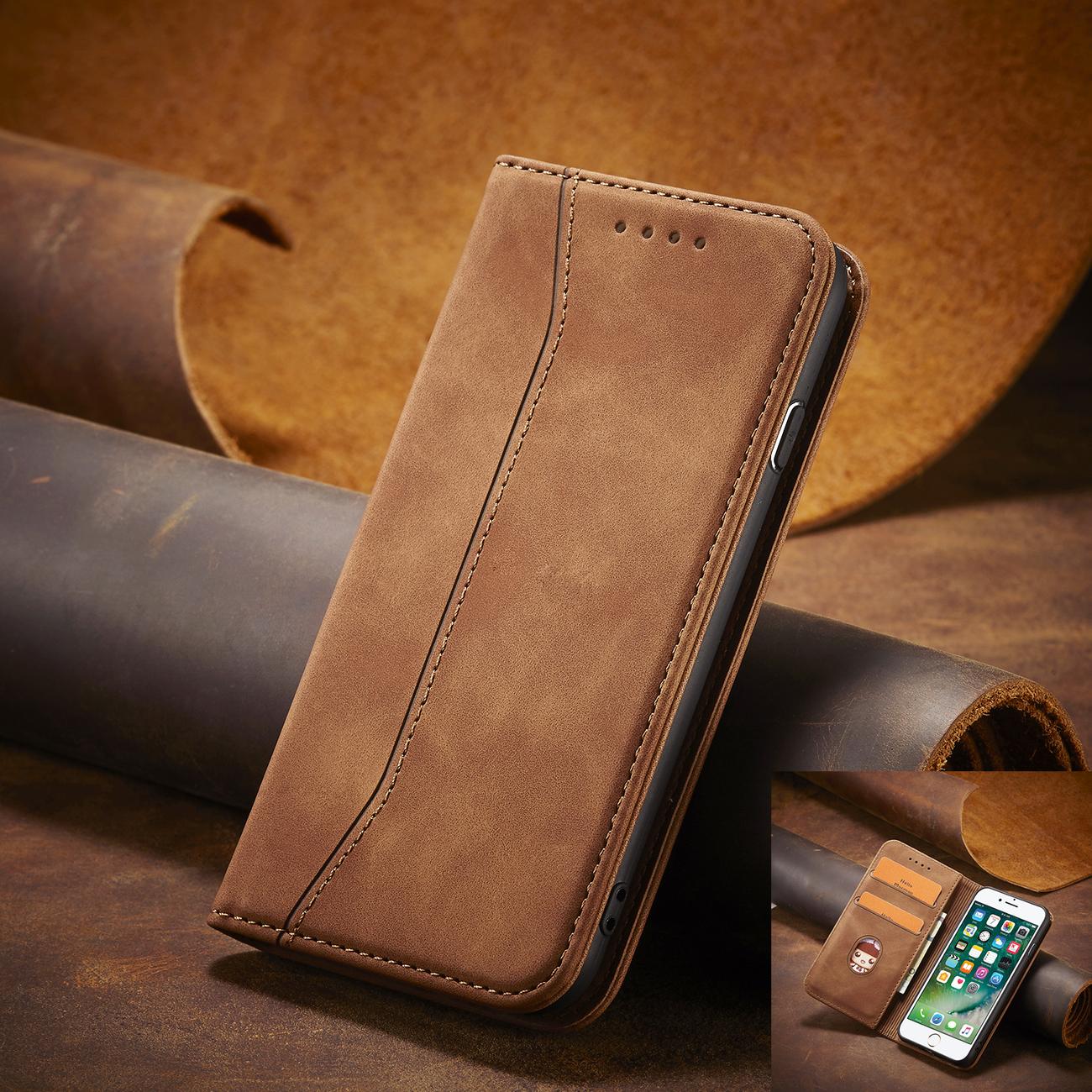 Pokrowiec Wallet Magnet br�zowy Apple iPhone SE 2020 / 2