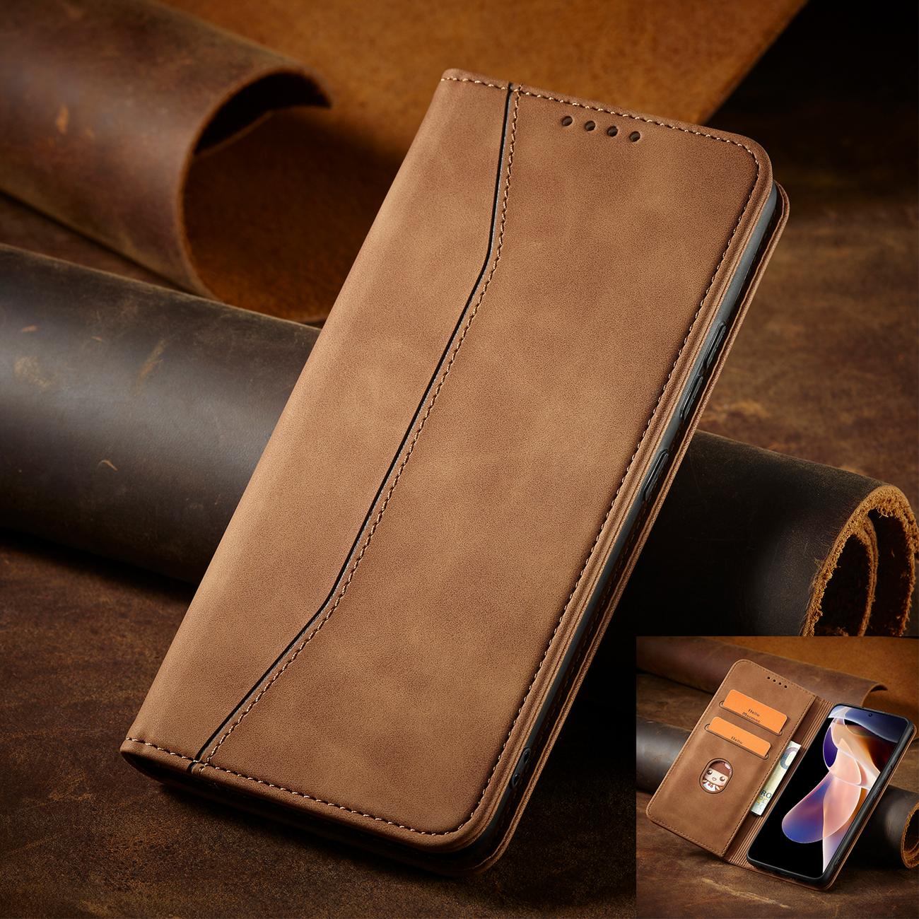 Pokrowiec Wallet Magnet br�zowy Xiaomi Redmi Note 11 Pro / 11