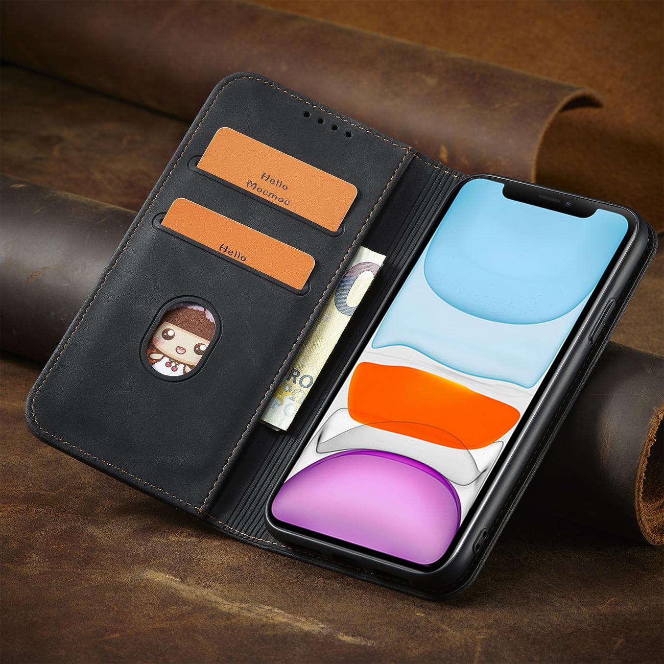 Pokrowiec Wallet Magnet czarny Apple iPhone 12 / 12