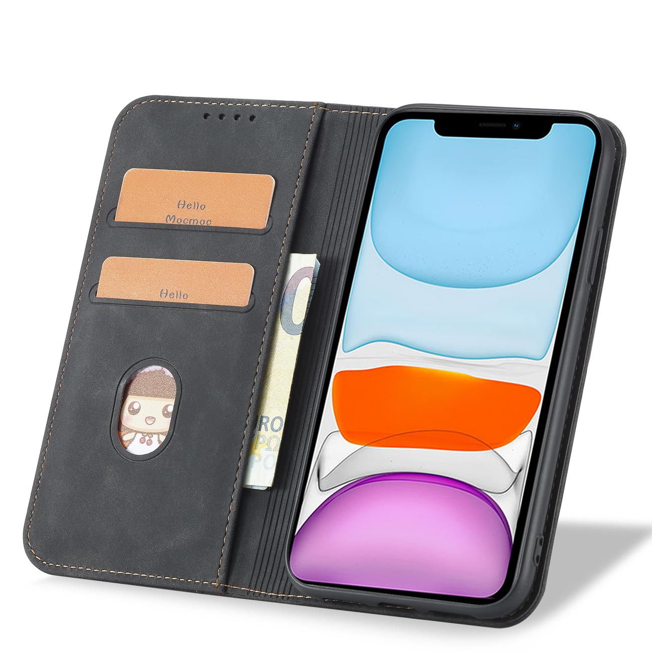 Pokrowiec Wallet Magnet czarny Apple iPhone 12 / 9