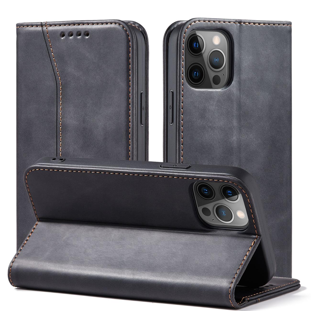 Pokrowiec Wallet Magnet czarny Apple iPhone 12 Pro / 2 Pokrowiec Wallet Magnet czarny Apple iPhone 12 Pro / 2
