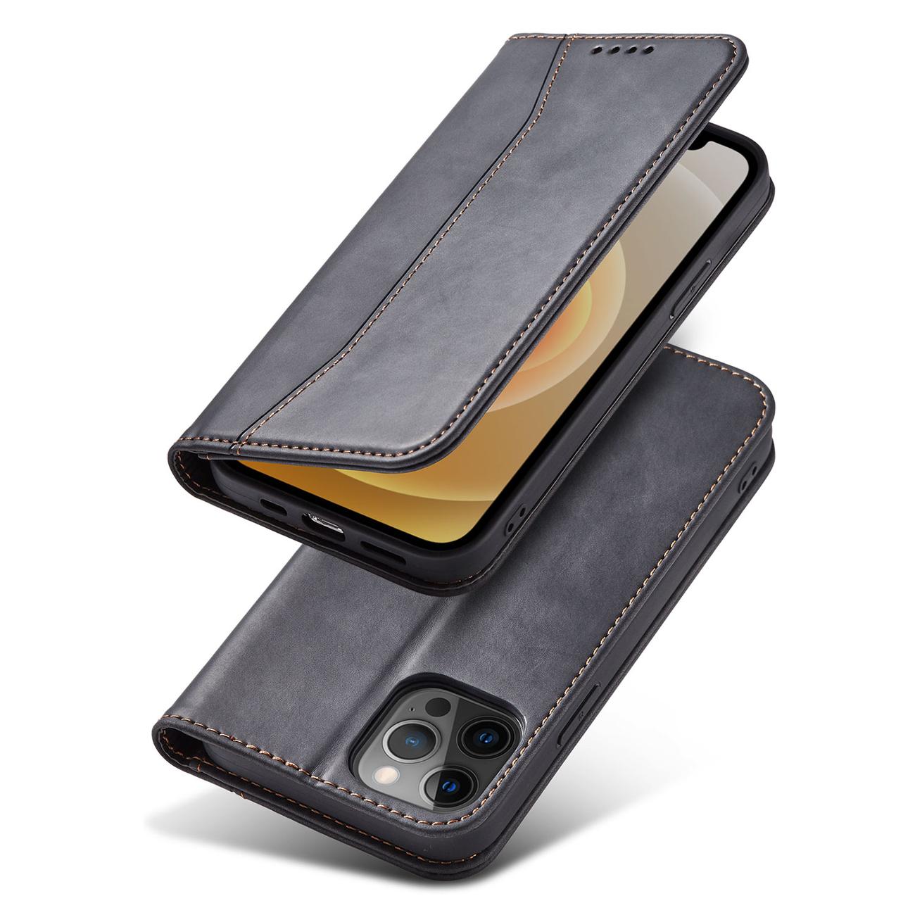 Pokrowiec Wallet Magnet czarny Apple iPhone 12 Pro / 3 Pokrowiec Wallet Magnet czarny Apple iPhone 12 Pro / 3