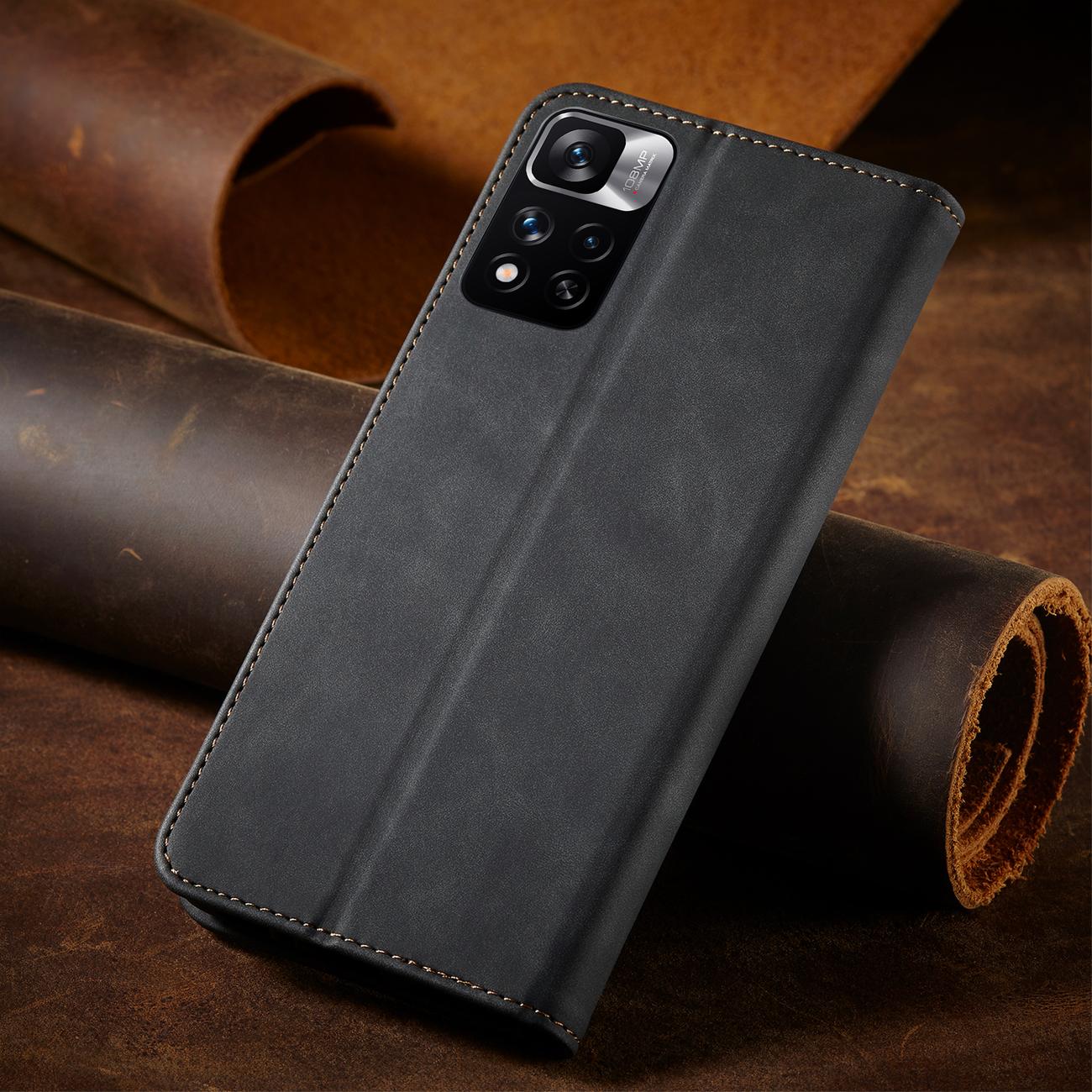 Pokrowiec Wallet Magnet czarny Xiaomi Redmi Note 11 Pro / 9
