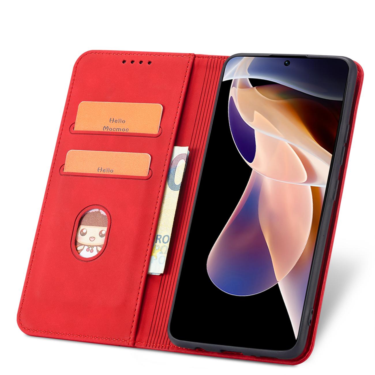 Pokrowiec Wallet Magnet czerwony Xiaomi Redmi Note 11 / 11