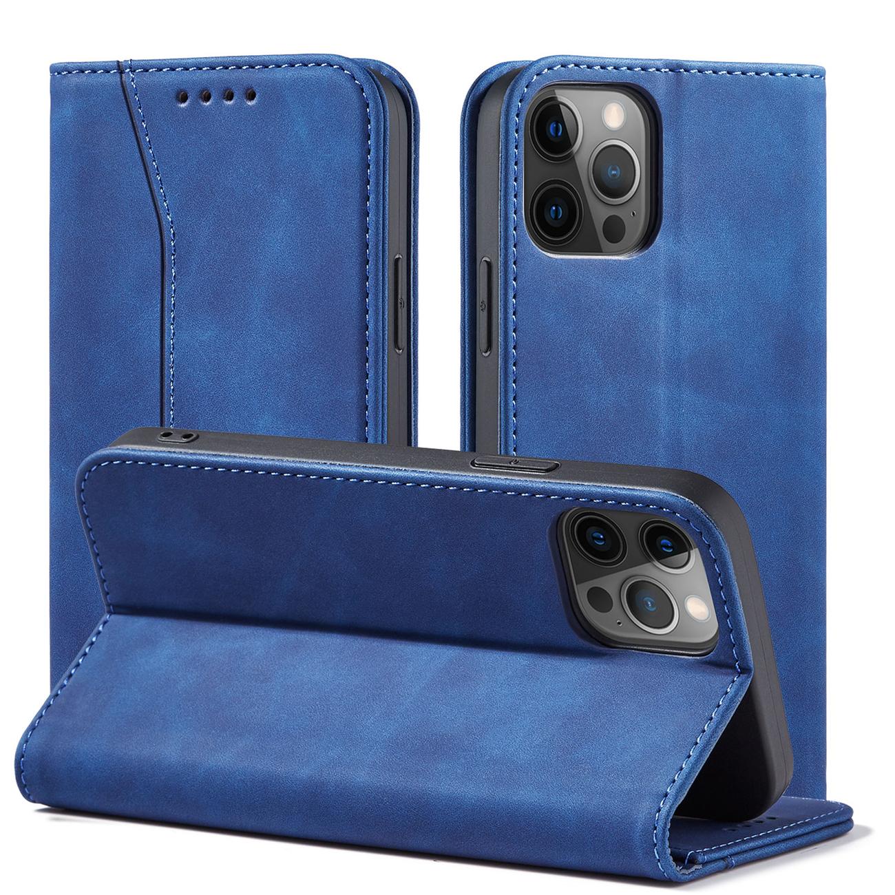 Pokrowiec Wallet Magnet niebieski Apple iPhone 12 Pro / 2 Pokrowiec Wallet Magnet niebieski Apple iPhone 12 Pro / 2
