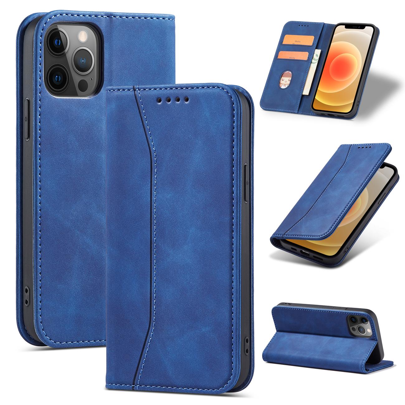 Pokrowiec Wallet Magnet niebieski Apple iPhone 12 Pro / 3 Pokrowiec Wallet Magnet niebieski Apple iPhone 12 Pro / 3