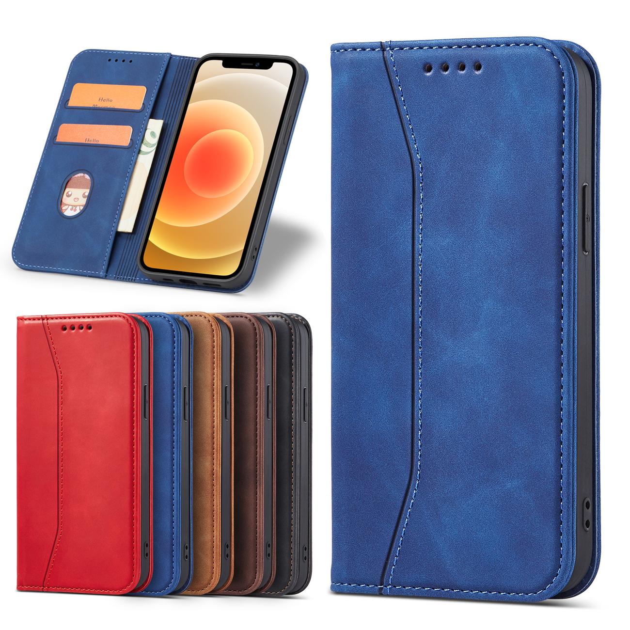 Pokrowiec Wallet Magnet niebieski Apple iPhone 12 Pro / 4 Pokrowiec Wallet Magnet niebieski Apple iPhone 12 Pro / 4