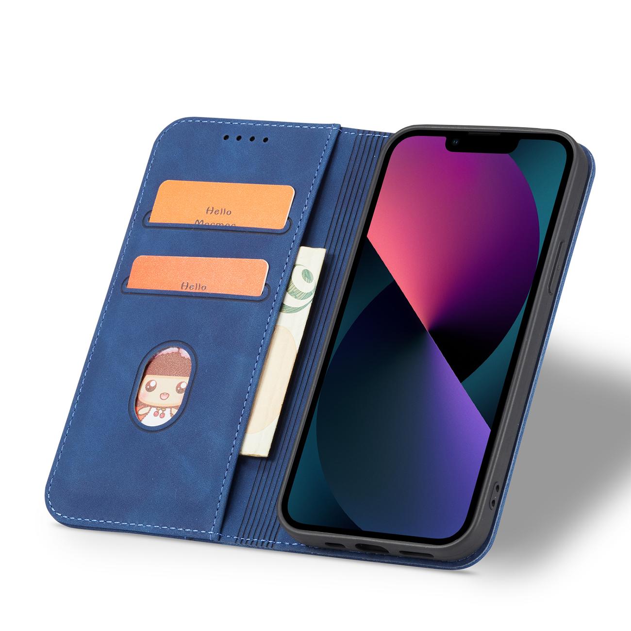 Pokrowiec Wallet Magnet niebieski Apple iPhone 13 / 11 Pokrowiec Wallet Magnet niebieski Apple iPhone 13 / 11