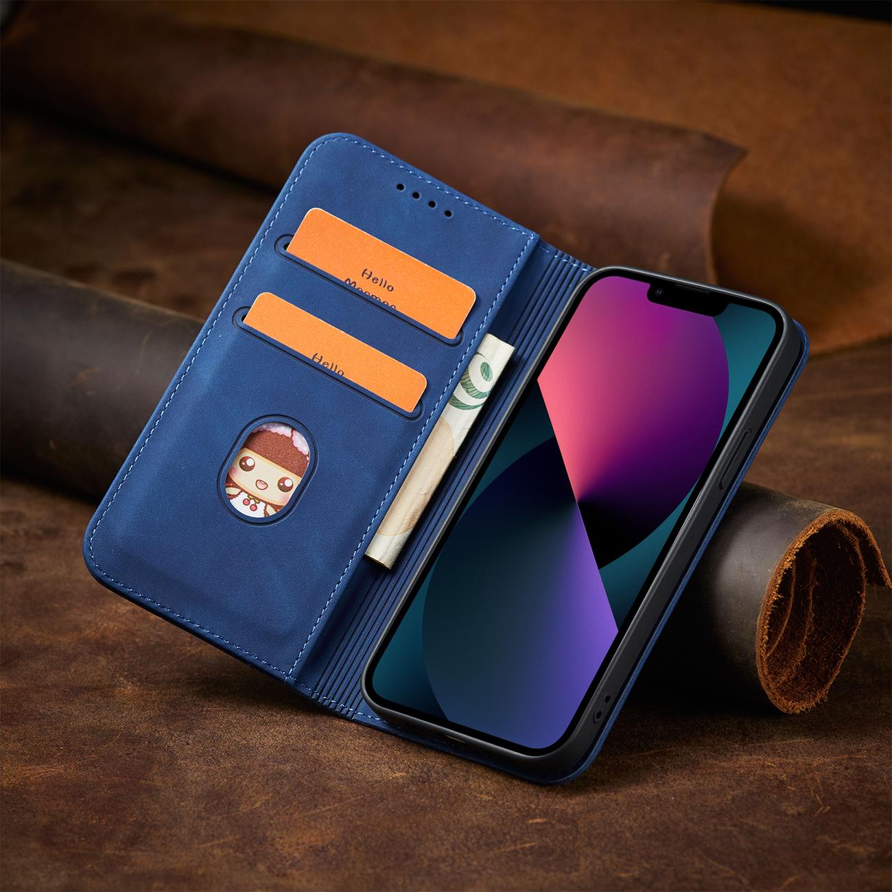 Pokrowiec Wallet Magnet niebieski Apple iPhone 13 / 9 Pokrowiec Wallet Magnet niebieski Apple iPhone 13 / 9