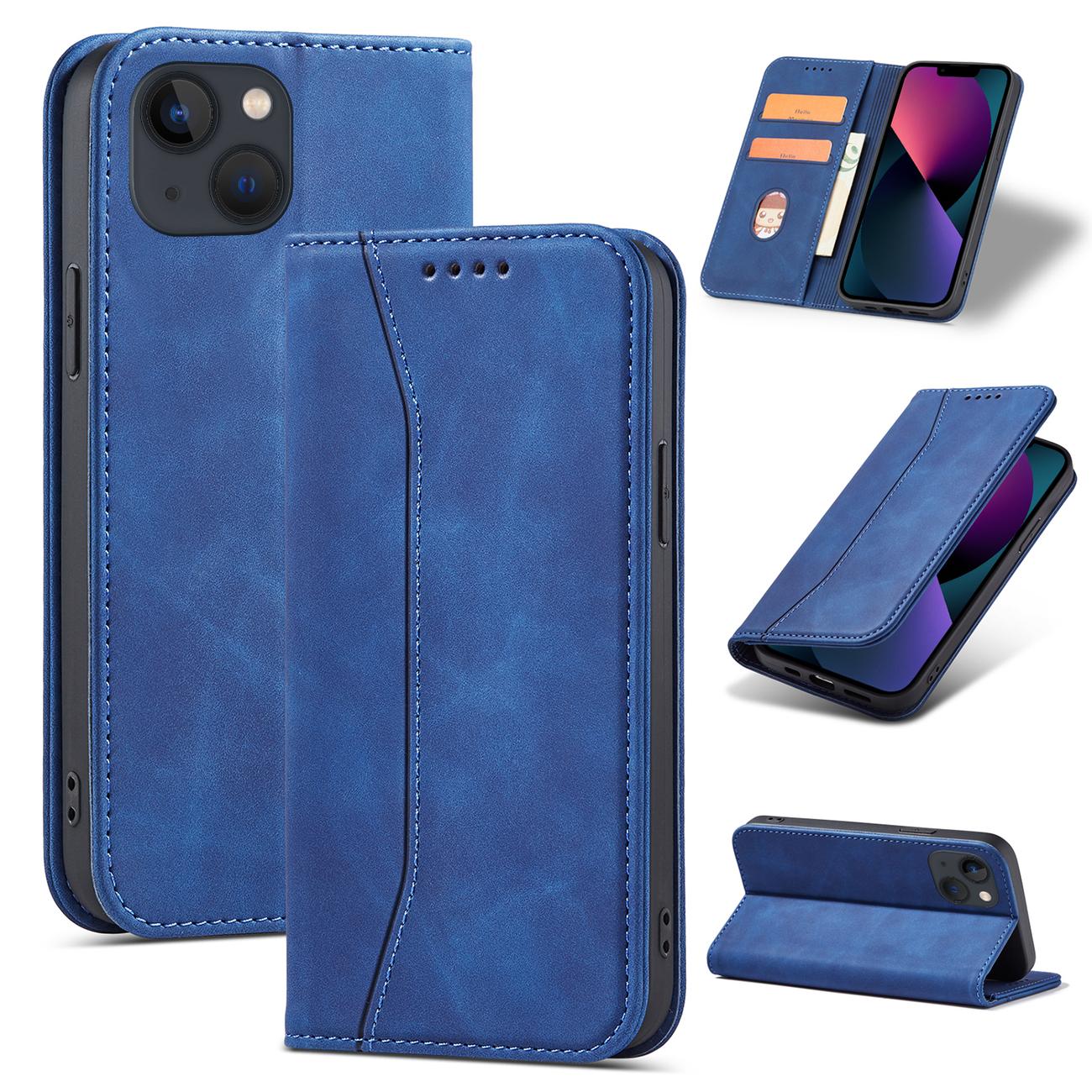 Pokrowiec Wallet Magnet niebieski Apple iPhone 13 Mini / 11 Pokrowiec Wallet Magnet niebieski Apple iPhone 13 Mini / 11
