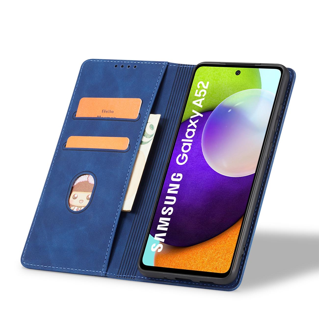Pokrowiec Wallet Magnet niebieski Samsung A52 5G / 6