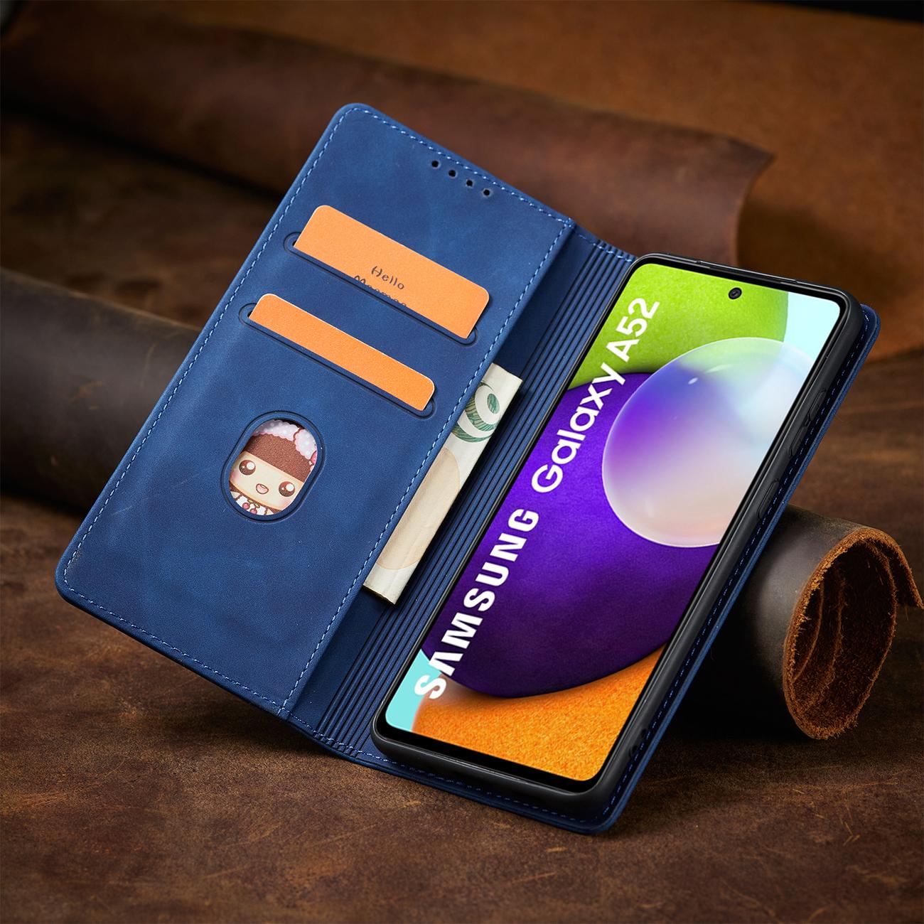 Pokrowiec Wallet Magnet niebieski Samsung Galaxy A52S 5G / 10