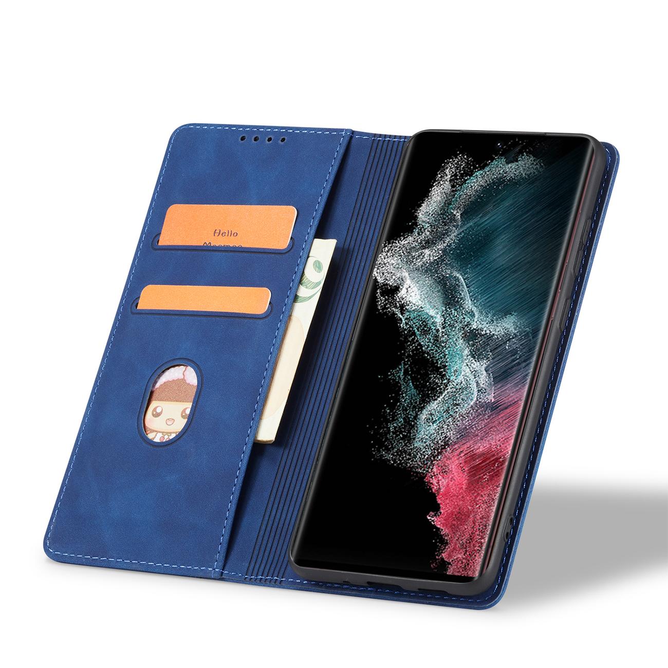 Pokrowiec Wallet Magnet niebieski Samsung Galaxy S22 Ultra / 11