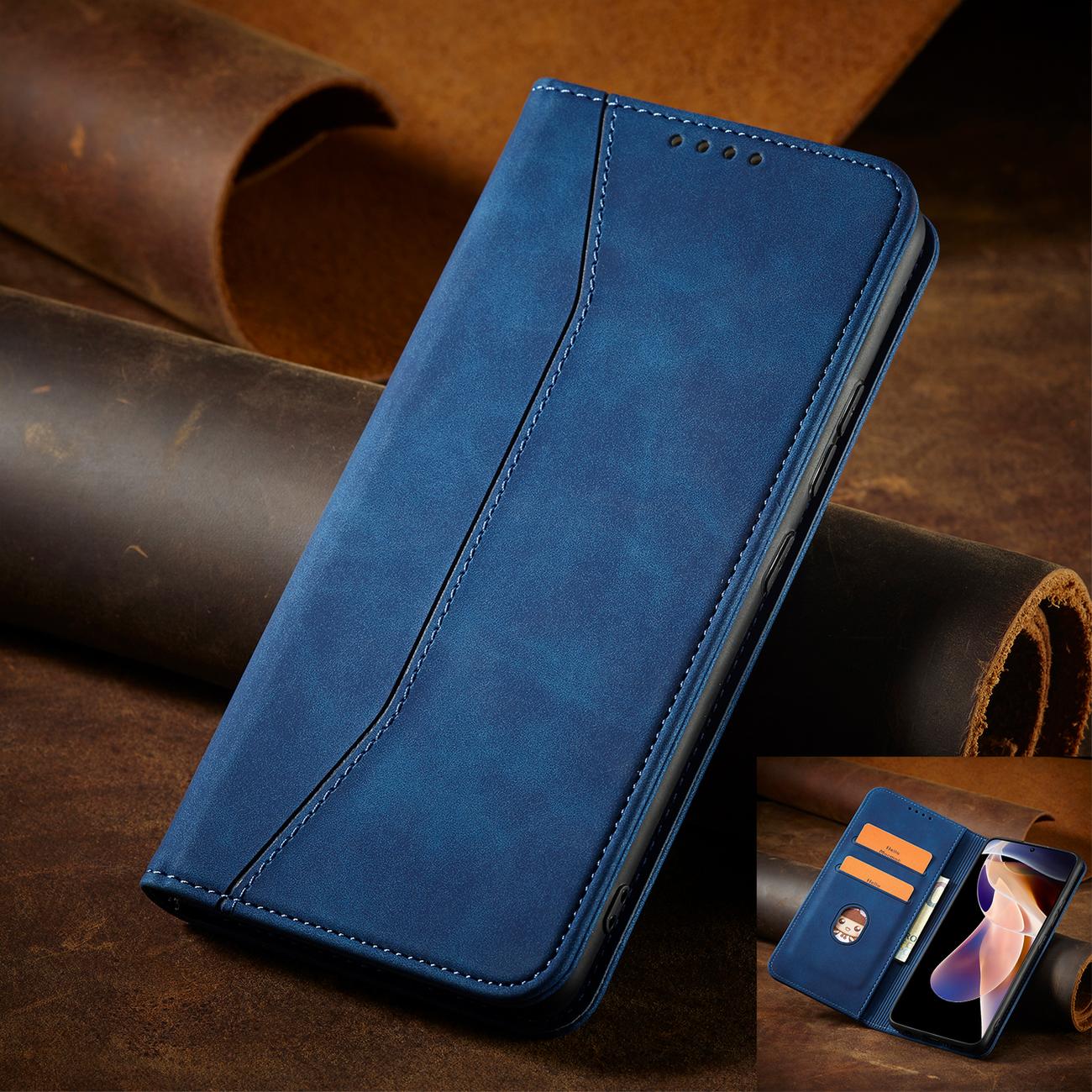 Pokrowiec Wallet Magnet niebieski Xiaomi Redmi Note 11 / 12