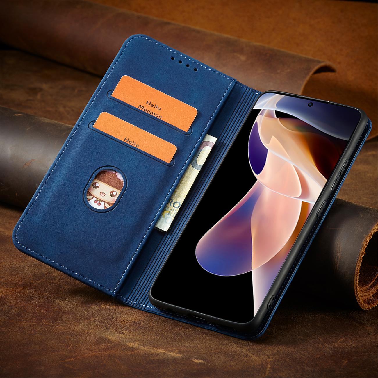 Pokrowiec Wallet Magnet niebieski Xiaomi Redmi Note 11 Pro / 11