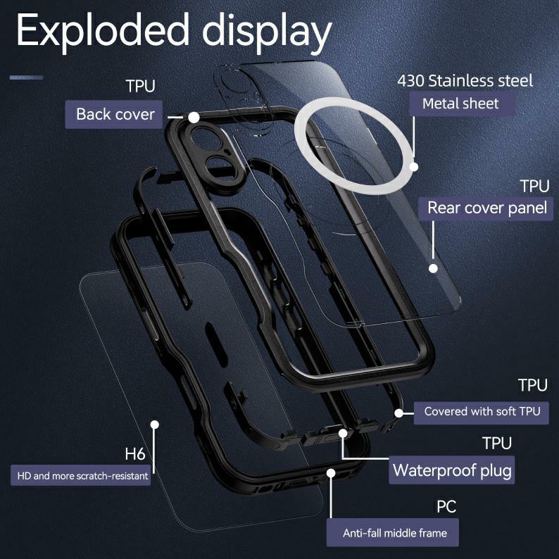 Pokrowiec wodoodporny IP68 Apple iPhone 16 / 2 Pokrowiec wodoodporny IP68 Apple iPhone 16 / 2