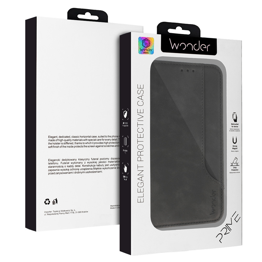 Pokrowiec Wonder Prime czarny Motorola Moto G54 5G / 8