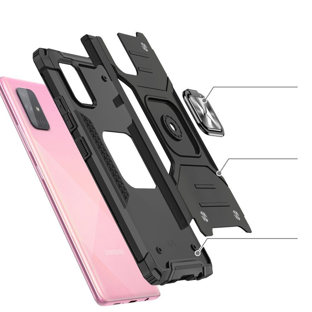 Pokrowiec Wozinsky Ring Armor pancerny czarny Samsung Galaxy A71 4G / 3 Pokrowiec Wozinsky Ring Armor pancerny czarny Samsung Galaxy A71 4G / 3