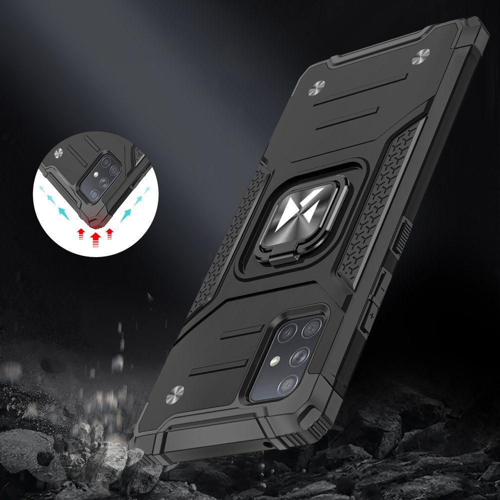 Pokrowiec Wozinsky Ring Armor pancerny czarny Samsung Galaxy A71 4G / 7 Pokrowiec Wozinsky Ring Armor pancerny czarny Samsung Galaxy A71 4G / 7