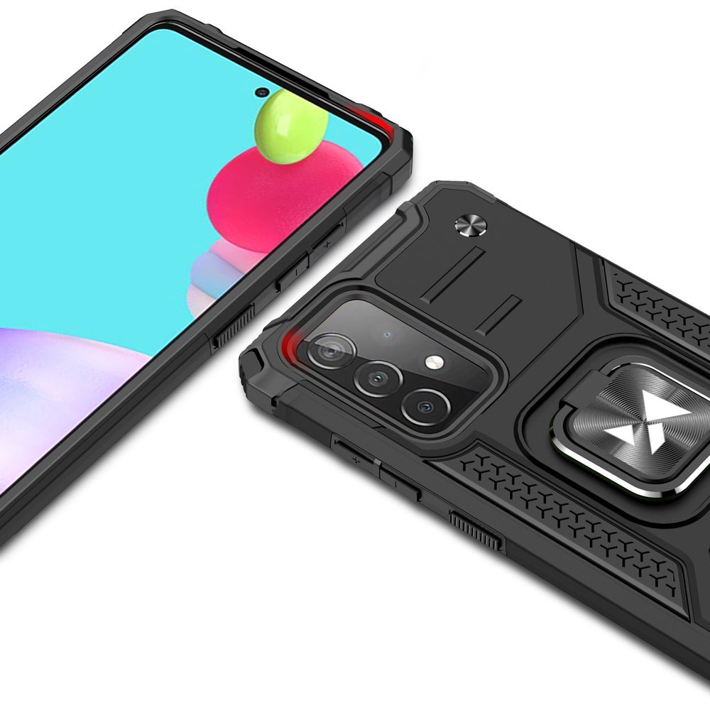 Pokrowiec Wozinsky Ring Armor pancerny czarny Samsung Galaxy A52s / 2