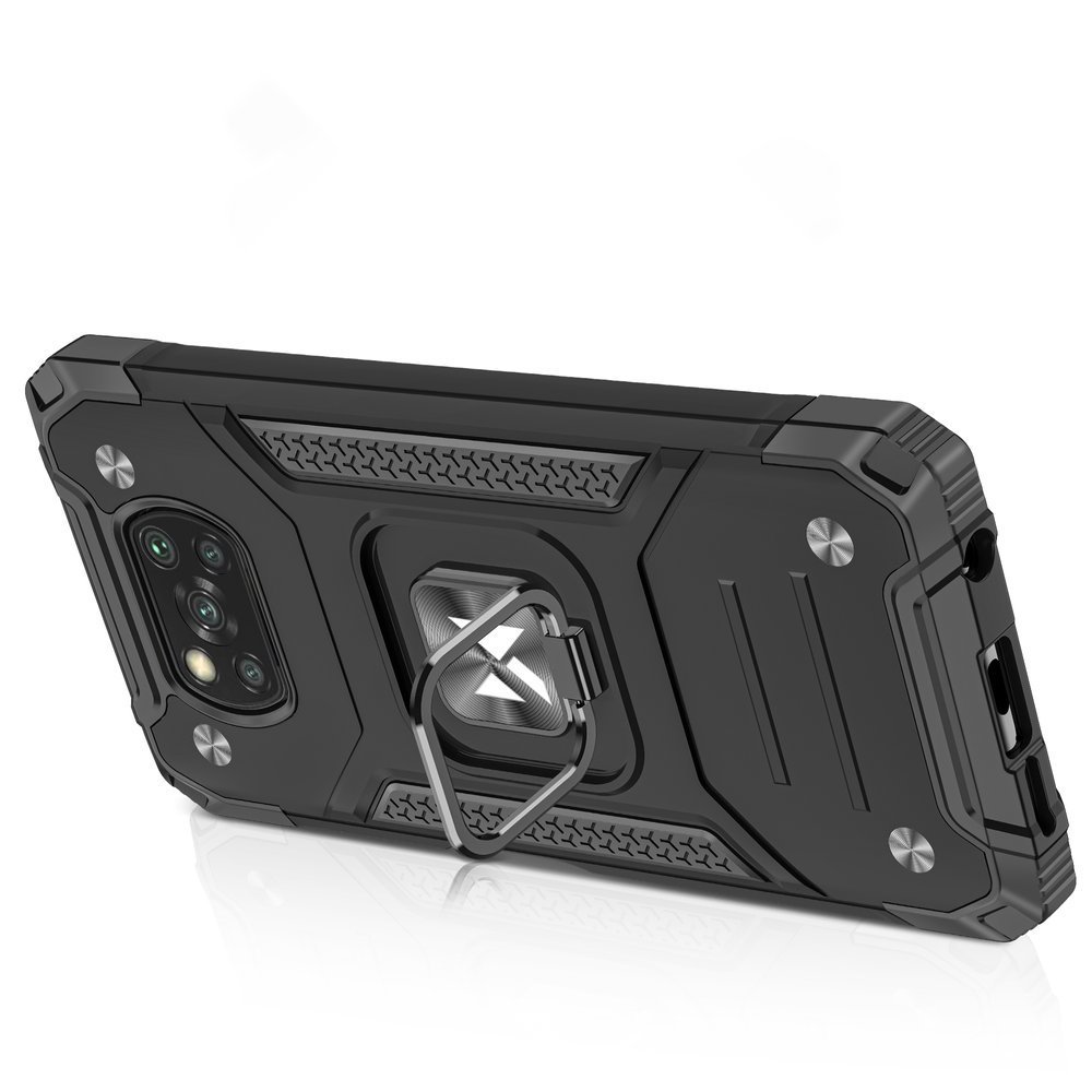 Pokrowiec Wozinsky Ring Armor pancerny czarny Xiaomi POCO X3 NFC / 4