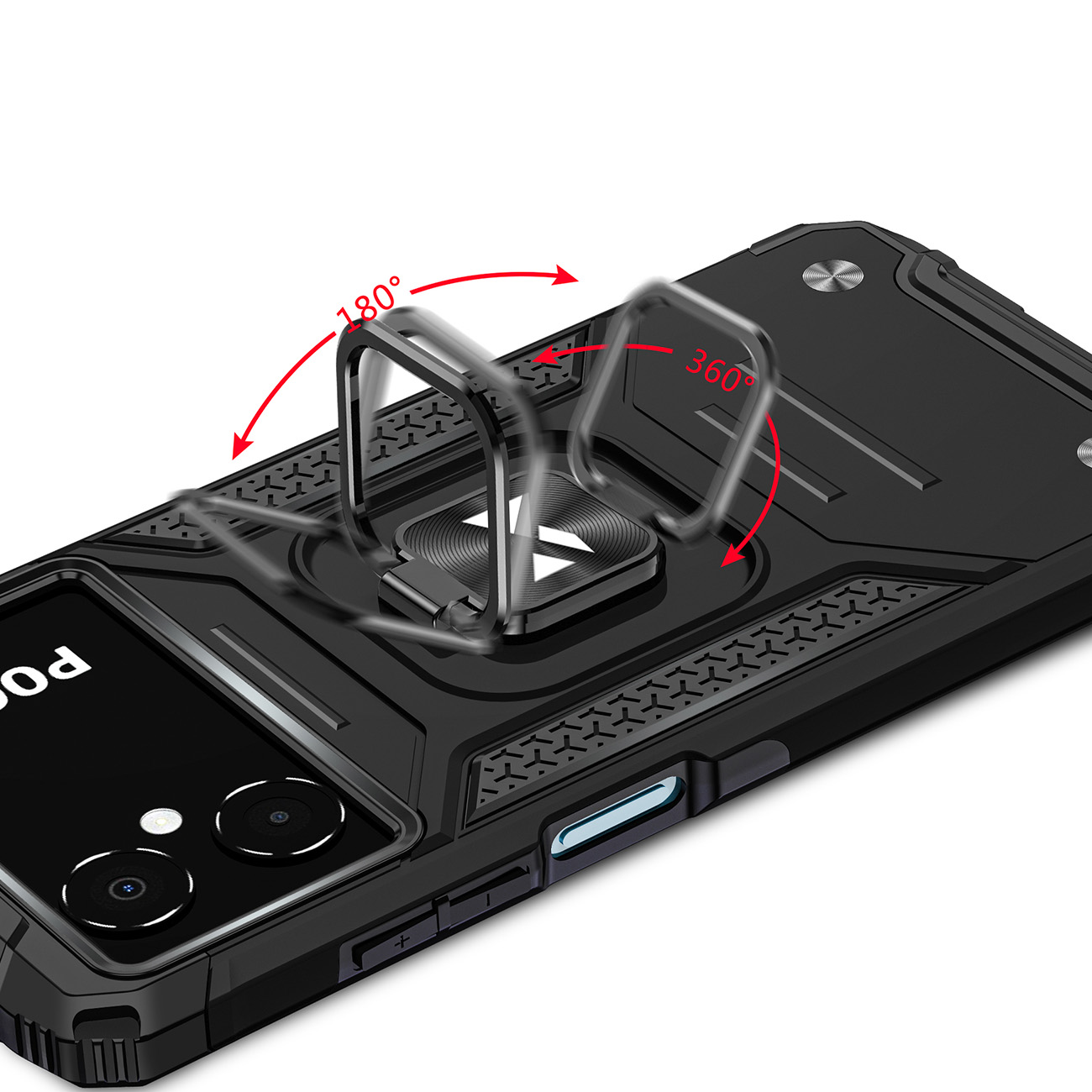 Pokrowiec Wozinsky Ring Armor pancerny czarny Xiaomi Redmi 10 5G / 5