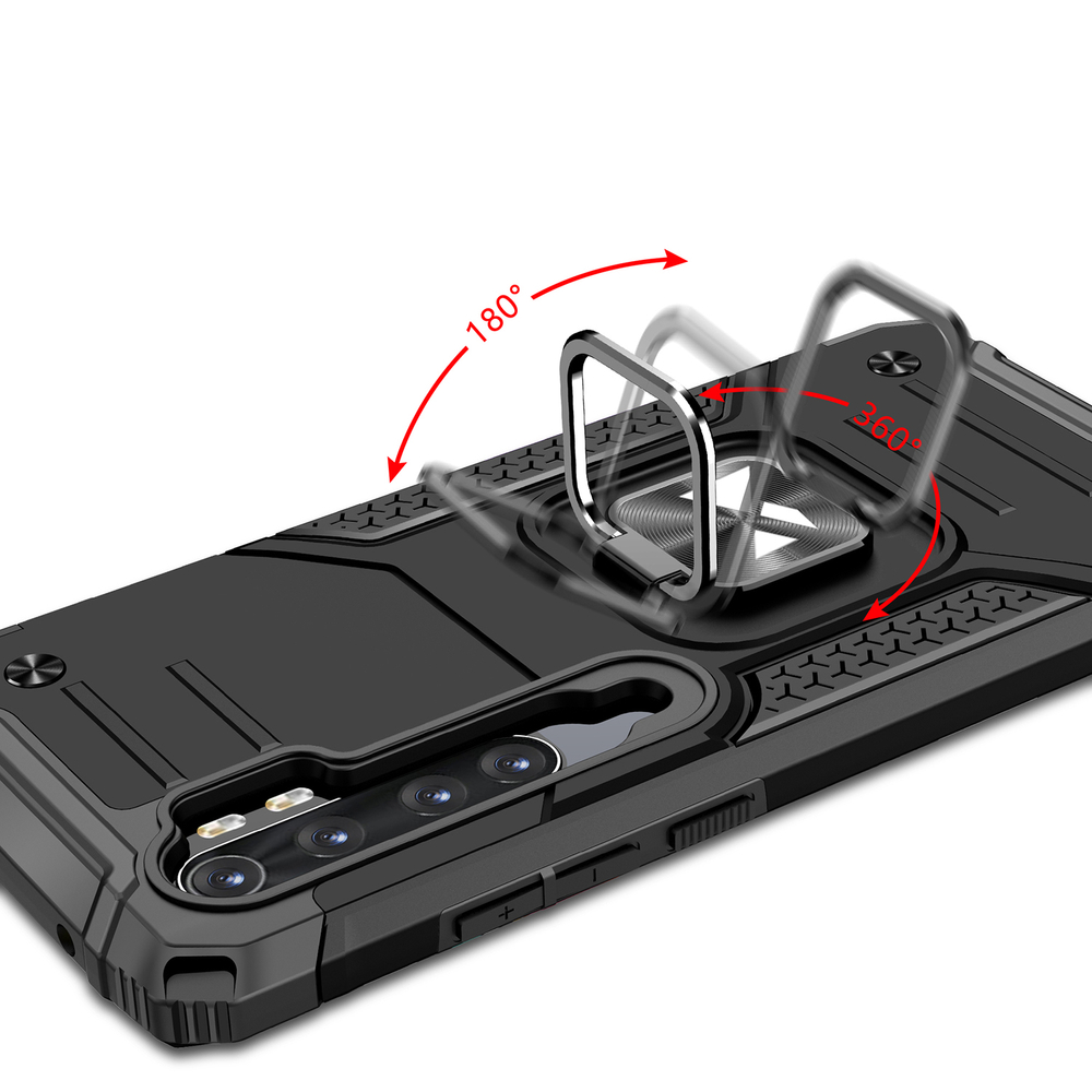 Pokrowiec Wozinsky Ring Armor pancerny czarny Xiaomi Redmi Note 10 Pro / 5